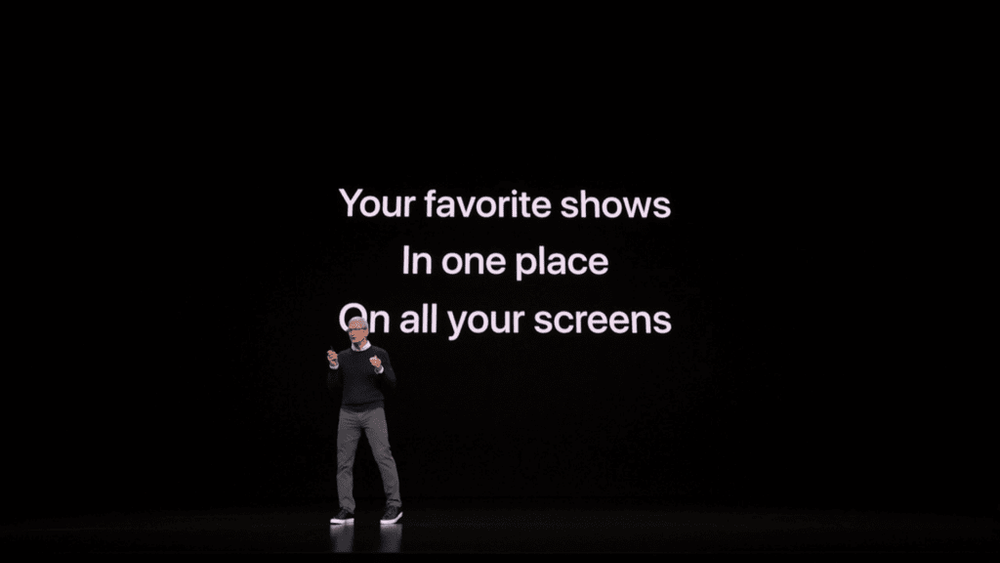 Tim Cook at the Apple TV Plus event